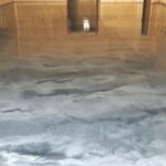 A metallic epoxy floor.